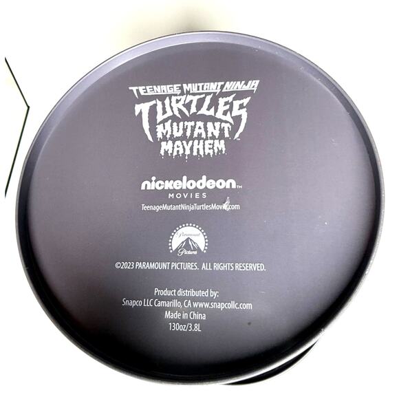 2023 Teenage Mutant Ninja Turtles Mutant Mayhem Movie Popcorn Tin Bucket Lid - Picture 7 of 9